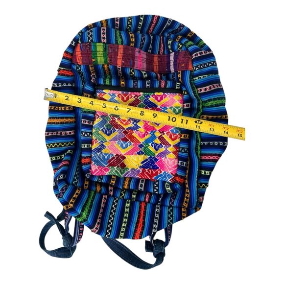Creaciones "Mini" Casita Unique Made in Guatemala Backpack 100% Cotton Colorful - Picture 9 of 11